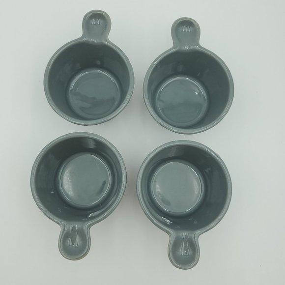 Temp-tations Woodland 6 Oz Petite Serving Bowls Temptations Gray Handled Ramekin - Picture 6 of 8